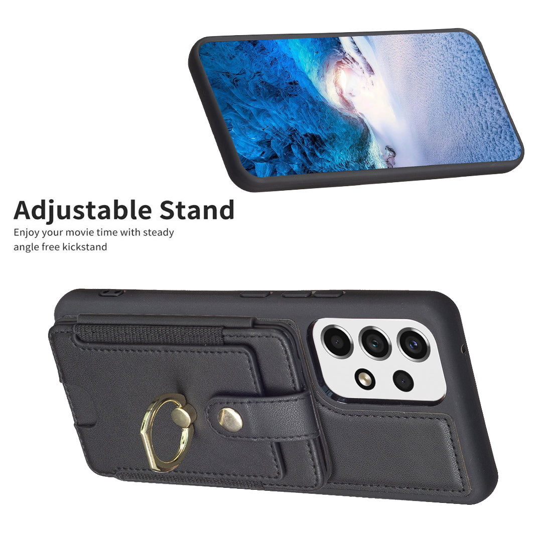 BF27 Card Holder Case for Samsung Galaxy A53 5G PU Leather Coated TPU Kickstand Phone Cover BF27 Card Holder Case for Samsung Galaxy A53 5G PU Leather Coated TPU Kickstand Phone Cover
